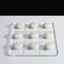 Acrylic Chessboard & Resin Pebble Chess Pieces Set for Home Decor - GobekUsa