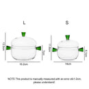Modern clear and green glass bowl set kitchen simmer pot by Decorbites