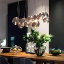 GobekUsa Bubble Glass Chandeliers Pendant Lights for Kitchen Island and Dining Room