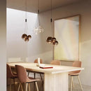 GobekUsa Bubble Glass Chandeliers Pendant Lights for Kitchen Island and Dining Room