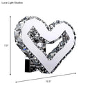GobekUsa Stainless-Steel LED Heart Sconce - Modern Clear Crystal Wall Lamp in Warm/White Light