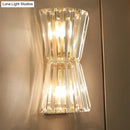 GobekUsa Modern Clear Crystal Shade Wall Mounted Light with 2 Heads – Stylish Corridor Lighting Fixture