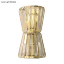 GobekUsa Modern Clear Crystal Shade Wall Mounted Light with 2 Heads – Stylish Corridor Lighting Fixture