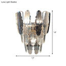 GobekUsa Clear Crystal Wall Sconce with Three Tapered Lights - Modern Wall Mount Fixture