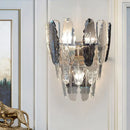 GobekUsa Clear Crystal Wall Sconce with Three Tapered Lights - Modern Wall Mount Fixture