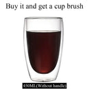 Modern clear double wall borosilicate glass mug kitchen coffee cup by Decorbites