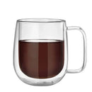 Modern clear double wall glass mug kitchen tea cup by Decorbites