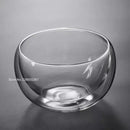 Modern clear double wall glass salad bowl kitchen container by Decorbites