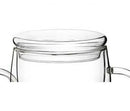 Modern clear double wall tumbler set with bamboo lids for dining room by Decorbites