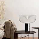 GobekUsa Aella Table Lamp: Elegant Clear Glass Luxury Art Desk Lamp for Office, Bedroom, and Foyer