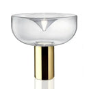 GobekUsa Aella Table Lamp: Elegant Clear Glass Luxury Art Desk Lamp for Office, Bedroom, and Foyer