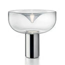 GobekUsa Aella Table Lamp: Elegant Clear Glass Luxury Art Desk Lamp for Office, Bedroom, and Foyer