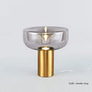 GobekUsa Aella Table Lamp: Elegant Clear Glass Luxury Art Desk Lamp for Office, Bedroom, and Foyer