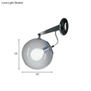 GobekUsa Modern Clear Glass Bubble Wall Sconce with Chrome Mount - 10"/12" Wide