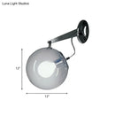 GobekUsa Modern Clear Glass Bubble Wall Sconce with Chrome Mount - 10"/12" Wide