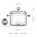GobekUsa Glass Cooking Pot - Heat-Resistant Stove Pot for Boiling Water, Cooking Noodles, and Making Soup