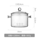 GobekUsa Glass Cooking Pot - Heat-Resistant Stove Pot for Boiling Water, Cooking Noodles, and Making Soup