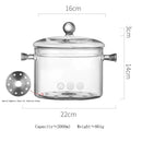 GobekUsa Glass Cooking Pot - Heat-Resistant Stove Pot for Boiling Water, Cooking Noodles, and Making Soup