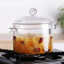 GobekUsa Glass Cooking Pot - Heat-Resistant Stove Pot for Boiling Water, Cooking Noodles, and Making Soup