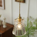 GobekUsa Clear Glass Copper Pendant Lights Adjustable Modern Wire Nordic Vanity Light