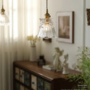 GobekUsa Clear Glass Copper Pendant Lights Adjustable Modern Wire Nordic Vanity Light