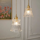 GobekUsa Clear Glass Copper Pendant Lights Adjustable Modern Wire Nordic Vanity Light