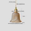 GobekUsa Clear Glass Copper Pendant Lights Adjustable Modern Wire Nordic Vanity Light