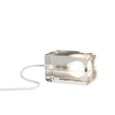 GobekUsa Clear Ice Cube LED Table Lamp for Modern Bedroom Decor