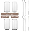 GobekUsa Glass Cup Set with Bamboo Lid: Bubble Tea, Coffee, Wine, Milk Tea Mug.