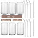 GobekUsa Glass Cup Set with Bamboo Lid: Bubble Tea, Coffee, Wine, Milk Tea Mug.