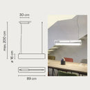 GobekUsa Clear Glass Cylinder Chandelier | Modern Indoor Suspension Light