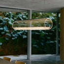 GobekUsa Clear Glass Cylinder Chandelier | Modern Indoor Suspension Light