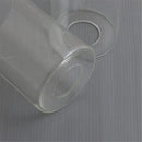 Modern clear glass cylinder lamp shade for bathroom vanity light by Decorbites