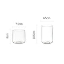 Modern clear glass drinkware cup set kitchen tumblers by Decorbites