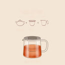 Modern clear glass flower teapot with infuser – kitchen tea set by Decorbites