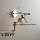 GobekUsa Clear Glass LED Wall Lamp Pull Chain Switch Modern Up Down Rotatable Stair Light Fixtures