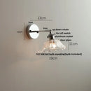 GobekUsa Clear Glass LED Wall Lamp Pull Chain Switch Modern Up Down Rotatable Stair Light Fixtures