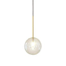 Modern Clear Glass Pendant Light With Gold Finish