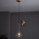 Modern Clear Glass Pendant Light With Gold Finish