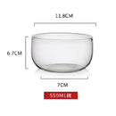 Modern clear glass salad bowl set kitchen food storage box by Decorbites