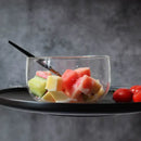 Modern clear glass salad bowl set kitchen food storage box by Decorbites