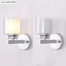 GobekUsa Modern Clear Glass Sconce Lighting - 1 Light Wall Mounted Fixture in Black/Chrome
