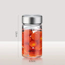 Modern clear glass sealed jug kitchen storage jar with stainless lid by Decorbites