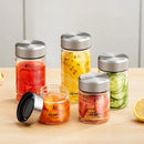 Modern clear glass sealed jug kitchen storage jar with stainless lid by Decorbites