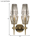 GobekUsa Modern Clear Glass Wall Sconce – Tapered Design, Gold Finish, 1/2 Mount Lights