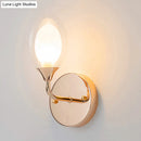 GobekUsa Modern Clear Glass Wall Sconce with Oval Shade - Bedroom Lighting Fixture