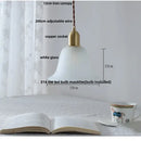 GobekUsa Glass LED Pendant Lamp, Modern Nordic Style, Adjustable 2m Wire, Copper Socket