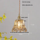 GobekUsa Glass LED Pendant Lamp, Modern Nordic Style, Adjustable 2m Wire, Copper Socket
