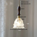 GobekUsa Glass LED Pendant Lamp, Modern Nordic Style, Adjustable 2m Wire, Copper Socket