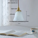GobekUsa Glass LED Pendant Lamp, Modern Nordic Style, Adjustable 2m Wire, Copper Socket